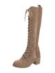 Gianvito Rossi Suede Lace-Up Boots