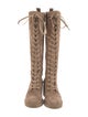 Gianvito Rossi Suede Lace-Up Boots