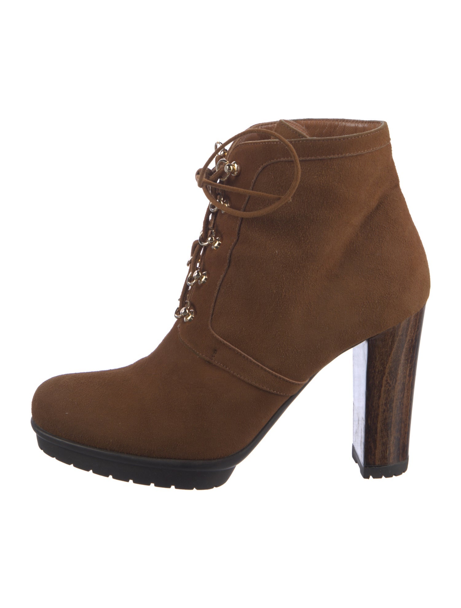 Gianvito Rossi Suede Lace-Up Boots