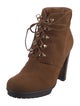 Gianvito Rossi Suede Lace-Up Boots
