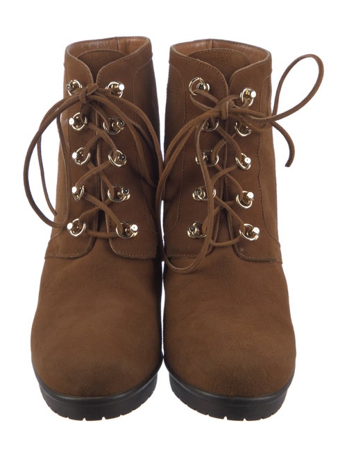 Gianvito Rossi Suede Lace-Up Boots