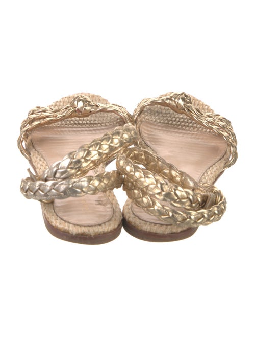 Gianvito Rossi Leather Braided Accents Espadrilles