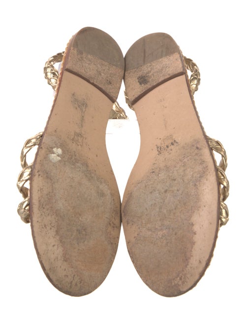 Gianvito Rossi Leather Braided Accents Espadrilles