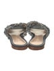 Gianvito Rossi Denim Animal Print Slides