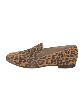 Gianvito Rossi Ponyhair Animal Print Loafers