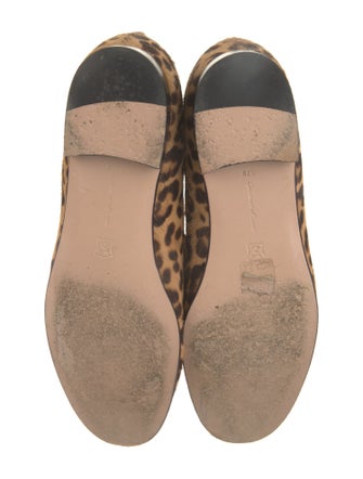 Gianvito Rossi Ponyhair Animal Print Loafers