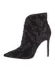 Gianvito Rossi Velvet Printed Lace-Up Boots