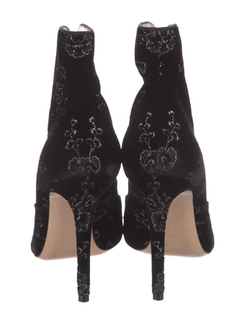 Gianvito Rossi Velvet Printed Lace-Up Boots