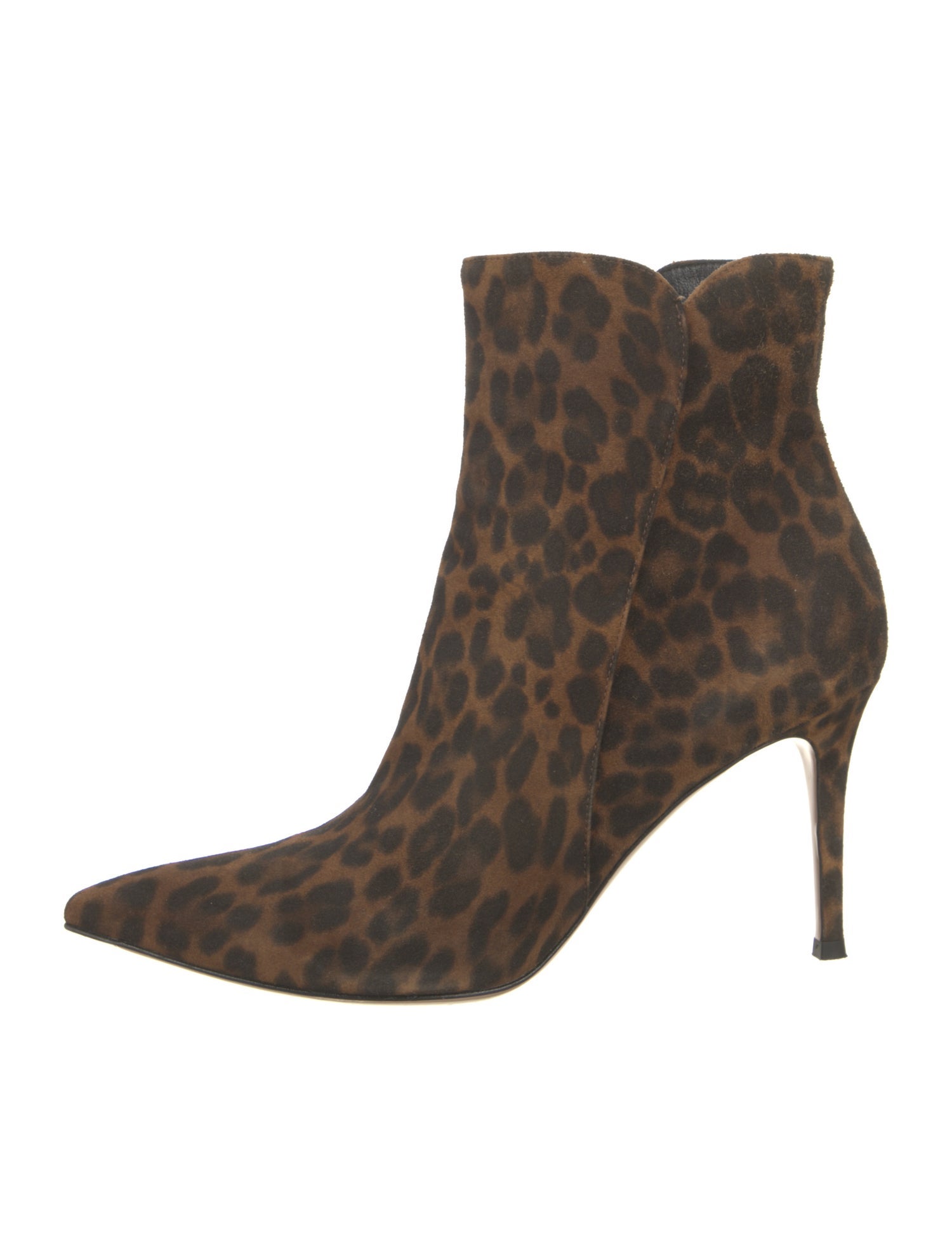 Gianvito Rossi Suede Animal Print Boots