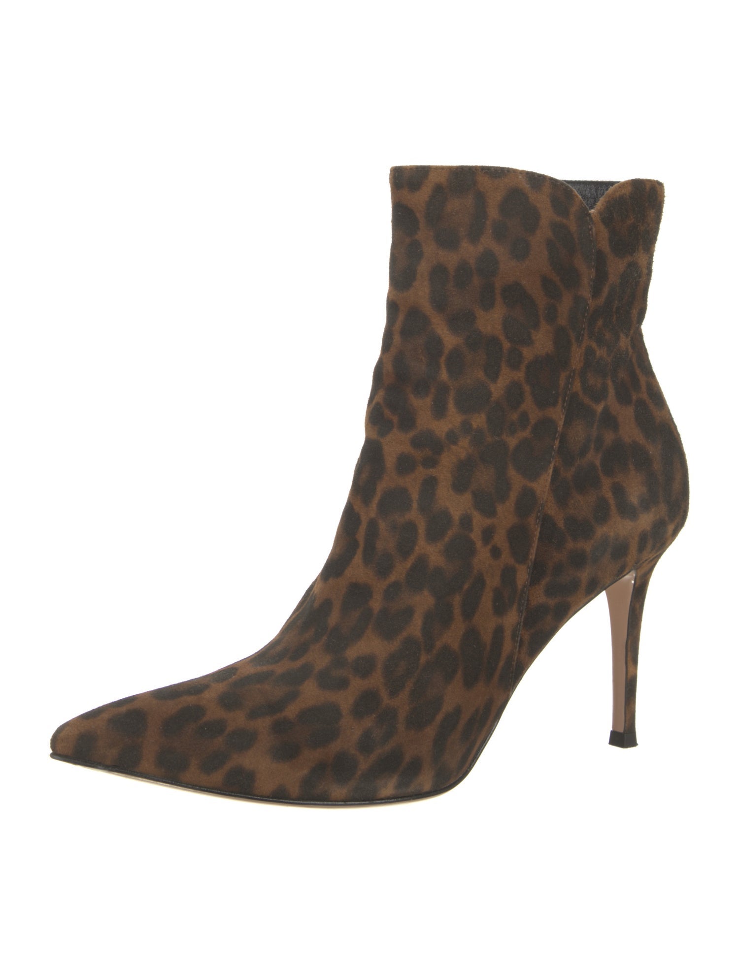Gianvito Rossi Suede Animal Print Boots