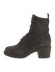 Gianvito Rossi Suede Combat Boots
