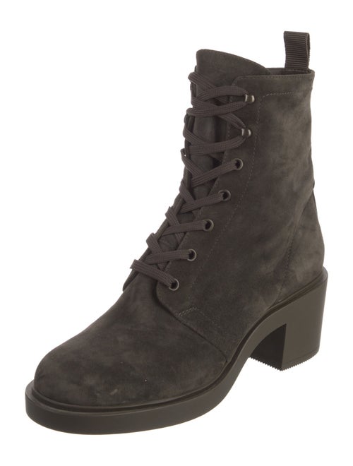 Gianvito Rossi Suede Combat Boots