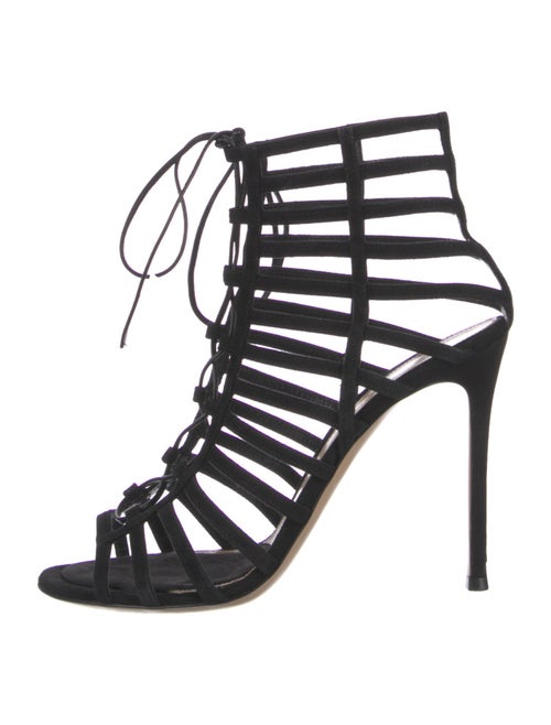 Gianvito Rossi Suede Cutout Accent Gladiator Sandals