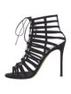 Gianvito Rossi Suede Cutout Accent Gladiator Sandals