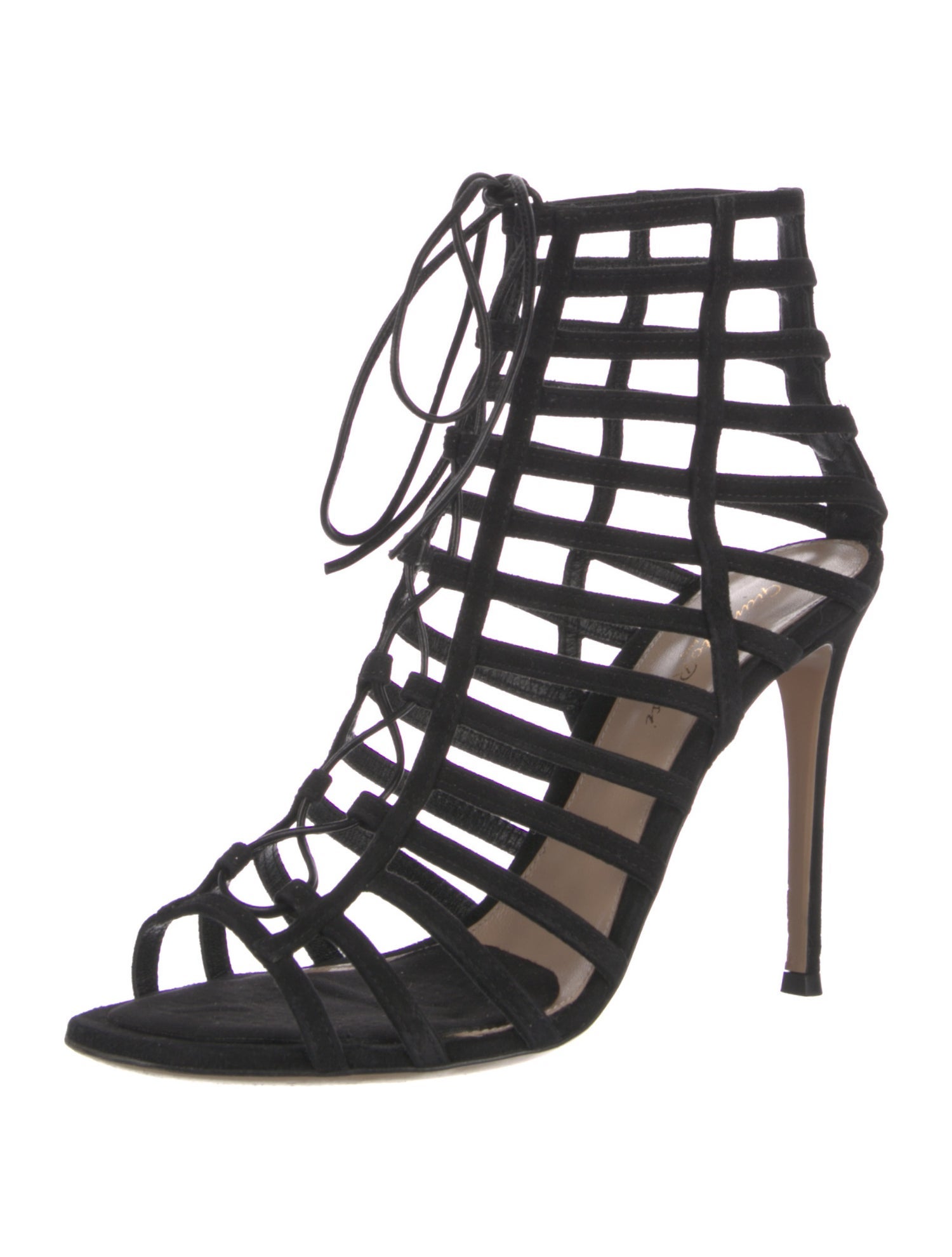 Gianvito Rossi Suede Cutout Accent Gladiator Sandals