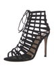Gianvito Rossi Suede Cutout Accent Gladiator Sandals