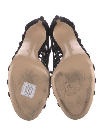 Gianvito Rossi Suede Cutout Accent Gladiator Sandals