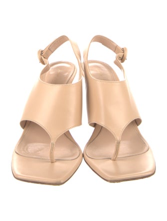 Gianvito Rossi Leather Slingback Sandals