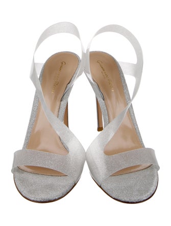 Gianvito Rossi PVC Glitter Accents Slingback Sandals