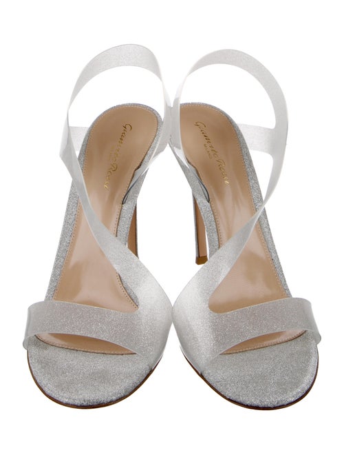 Gianvito Rossi PVC Glitter Accents Slingback Sandals
