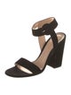 Gianvito Rossi Suede Leather Trim Embellishment Sandals