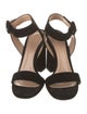 Gianvito Rossi Suede Leather Trim Embellishment Sandals