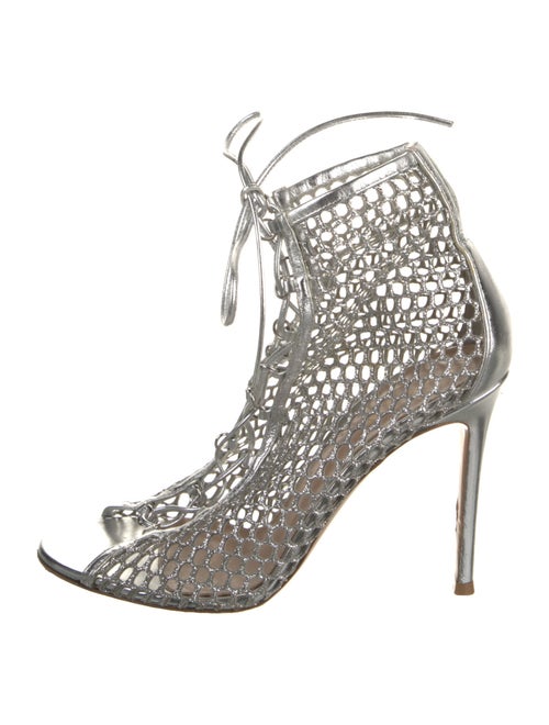 Gianvito Rossi Leather Glitter Accents Pumps