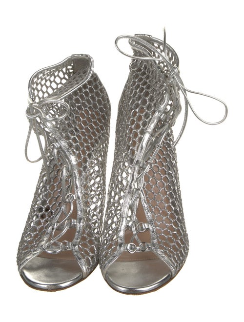 Gianvito Rossi Leather Glitter Accents Pumps