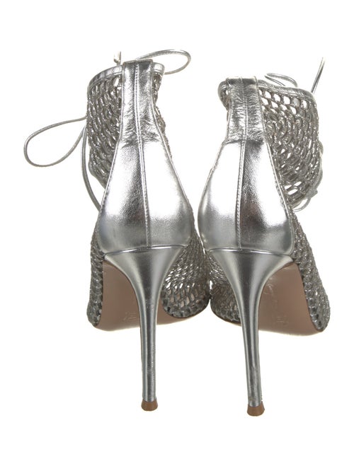 Gianvito Rossi Leather Glitter Accents Pumps