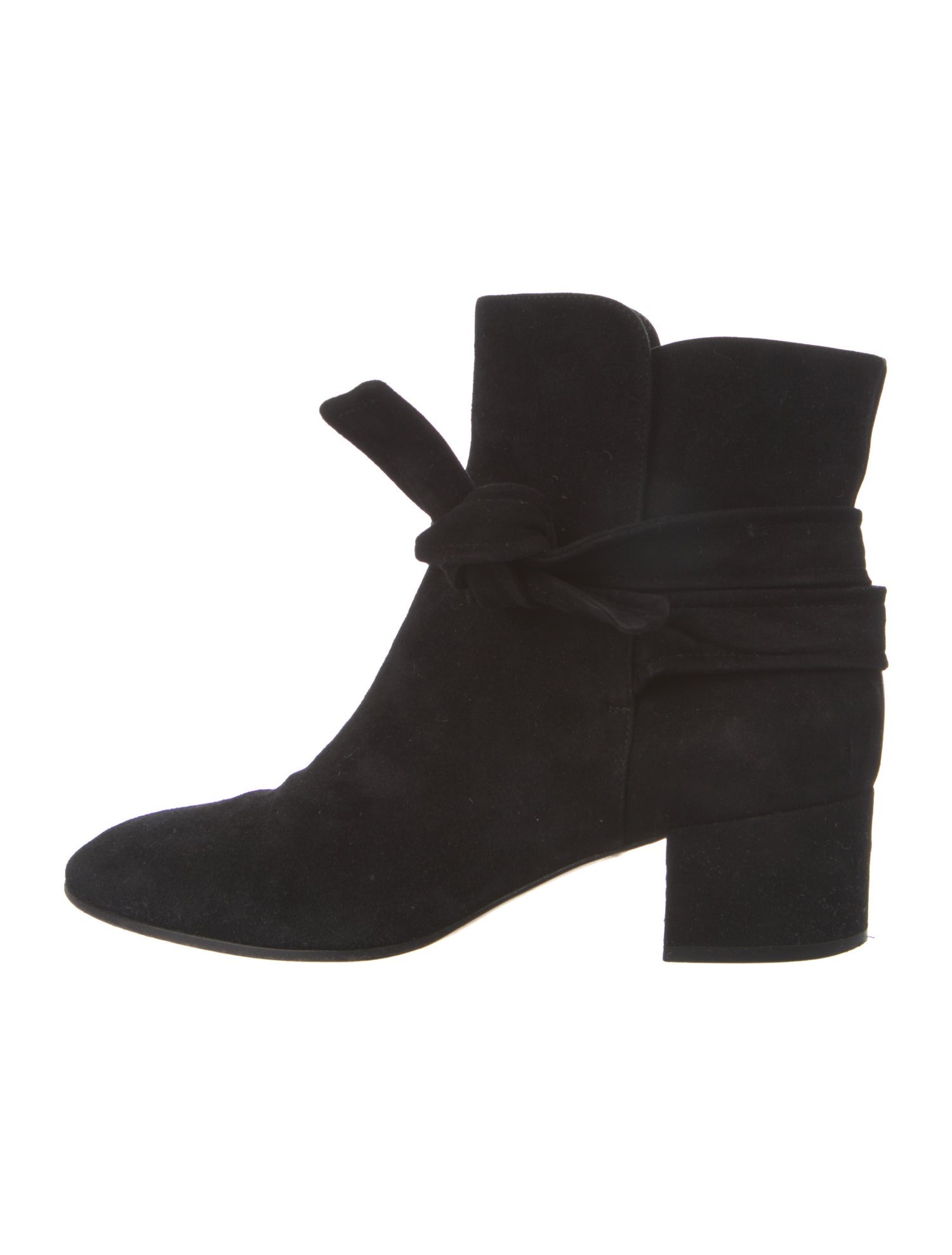 Gianvito Rossi Suede Bow Accents Boots