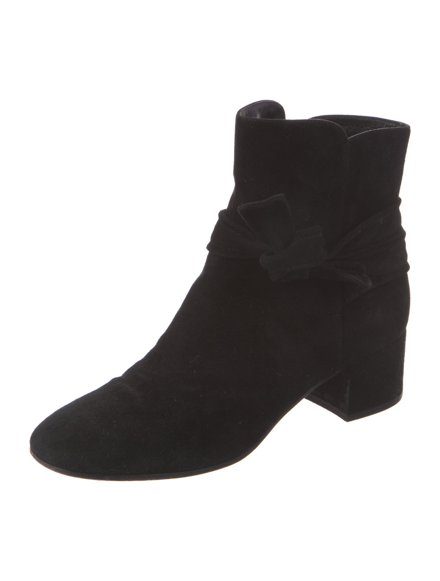 Gianvito Rossi Suede Bow Accents Boots