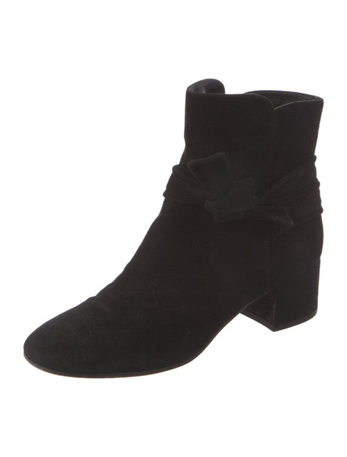 Gianvito Rossi Suede Bow Accents Boots