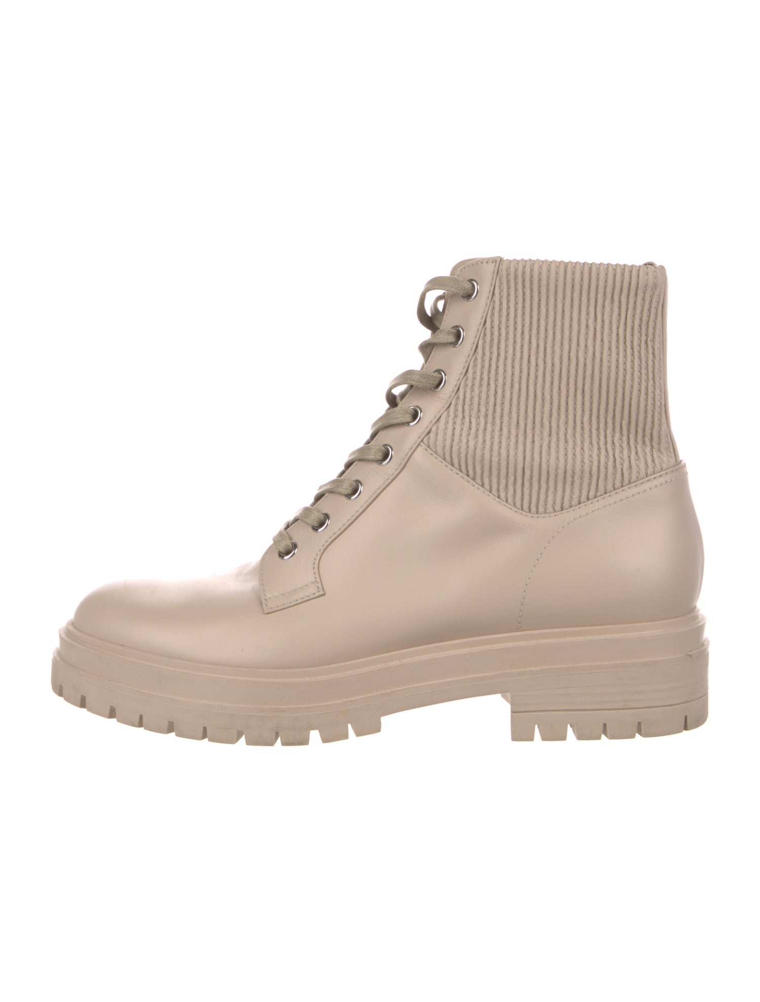Gianvito Rossi Leather Combat Boots
