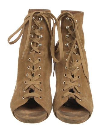 Gianvito Rossi Suede Lace-Up Boots