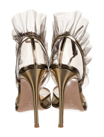 Gianvito Rossi Ruffle Embellishment Slingback Pumps