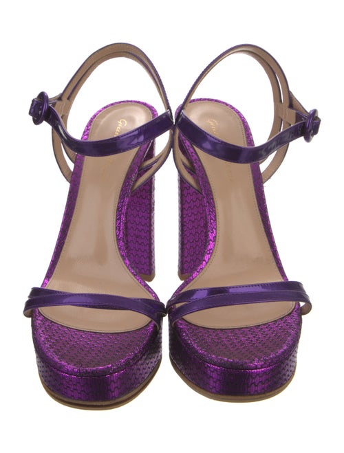 Gianvito Rossi Leather T-Strap Sandals