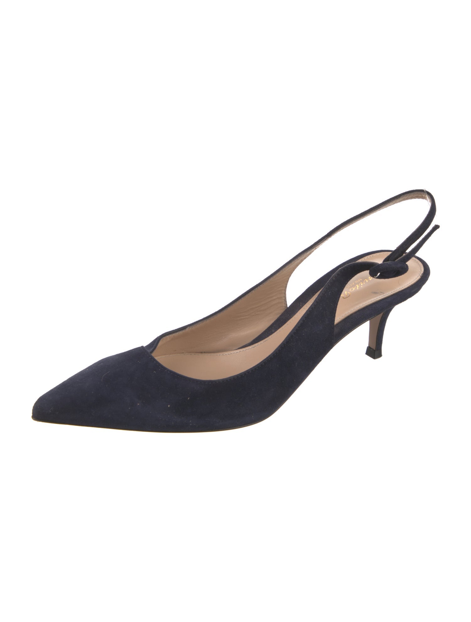 Gianvito Rossi Suede Slingback Pumps