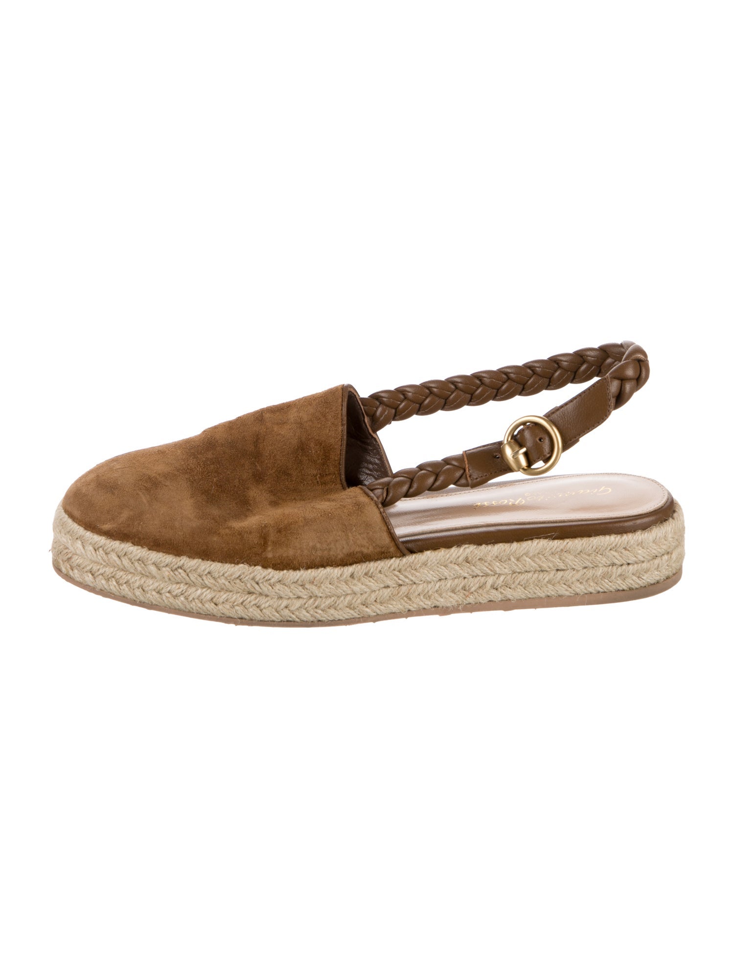 Gianvito Rossi Suede Braided Accents Espadrilles