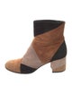 Gianvito Rossi Suede Colorblock Pattern Boots