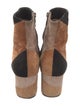 Gianvito Rossi Suede Colorblock Pattern Boots