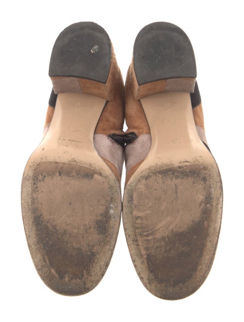 Gianvito Rossi Suede Colorblock Pattern Boots