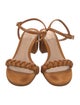 Gianvito Rossi Suede Braided Accents Sandals