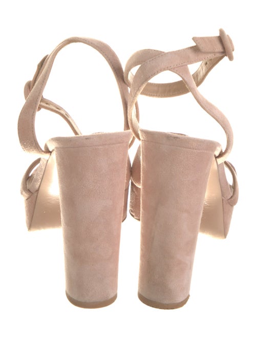 Gianvito Rossi Suede Leather Trim Embellishment Sandals