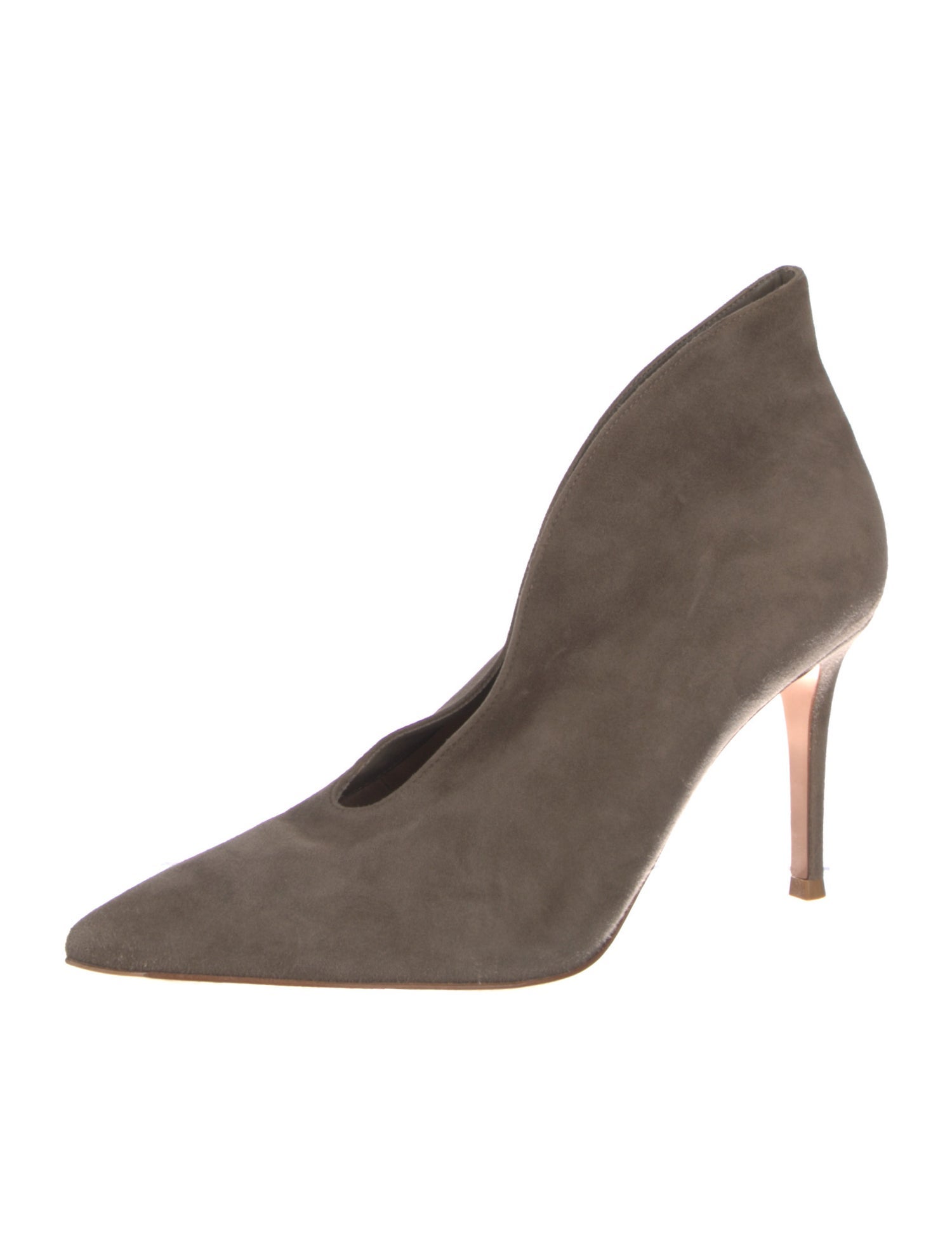 Gianvito Rossi Suede D'Orsay Pumps