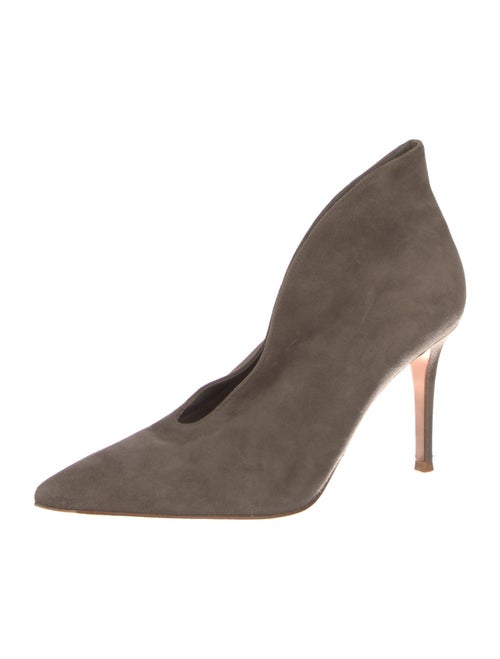 Gianvito Rossi Suede D'Orsay Pumps