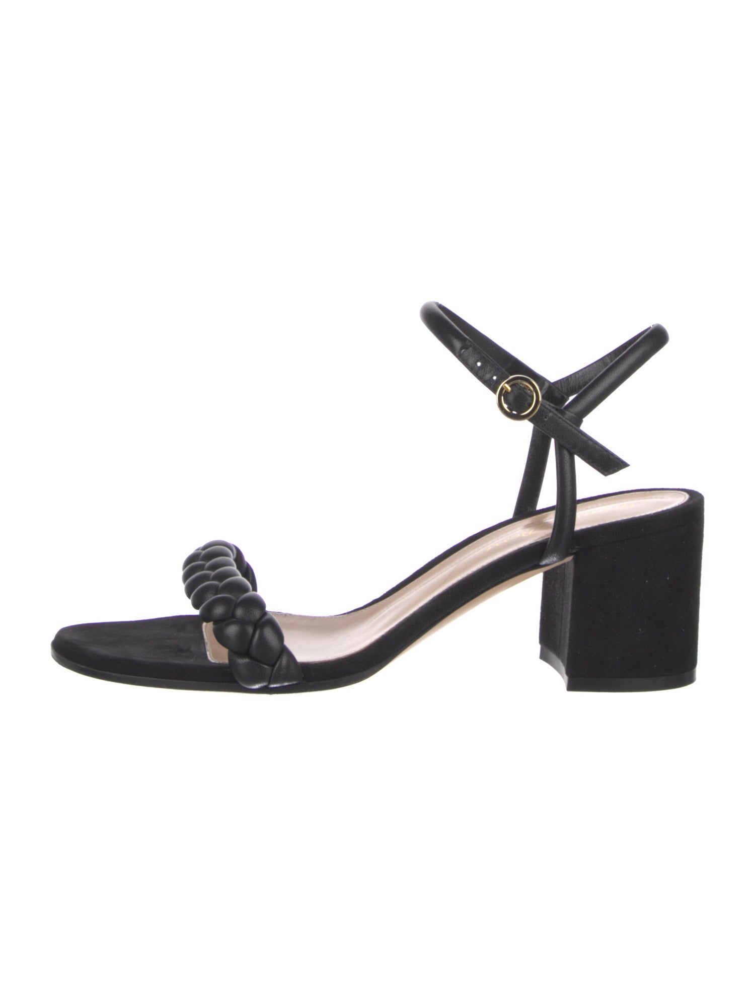 Gianvito Rossi Suede Braided Accents Sandals