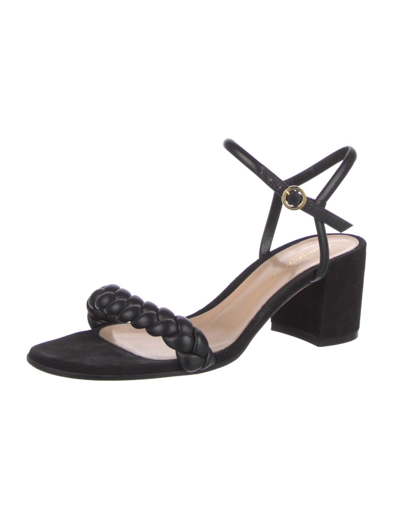 Gianvito Rossi Suede Braided Accents Sandals