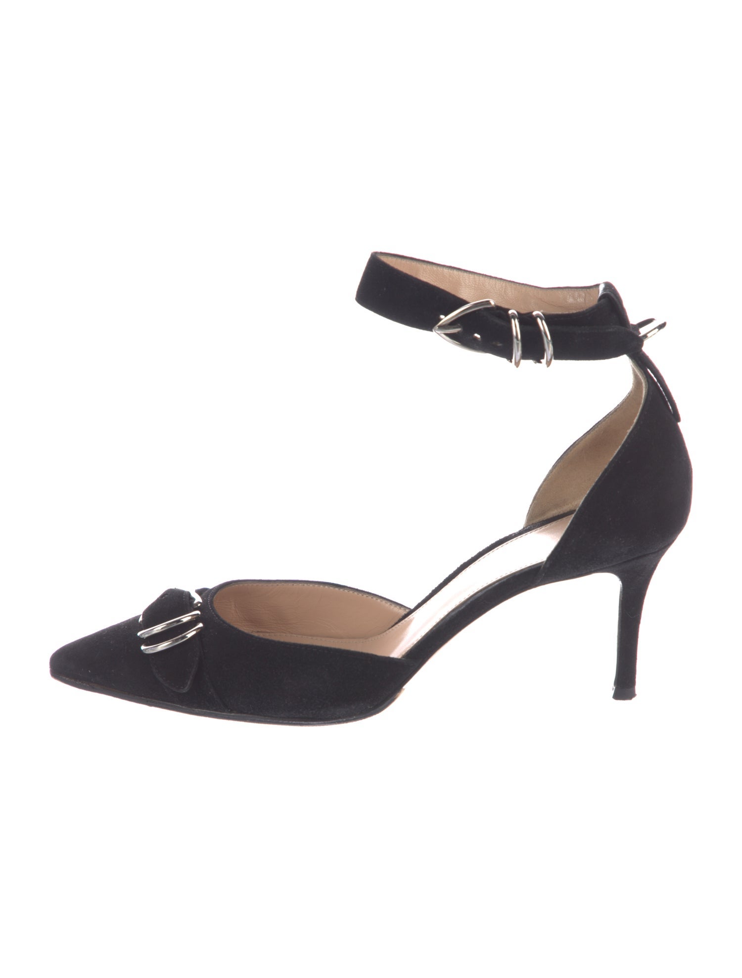 Gianvito Rossi Suede D'Orsay Pumps