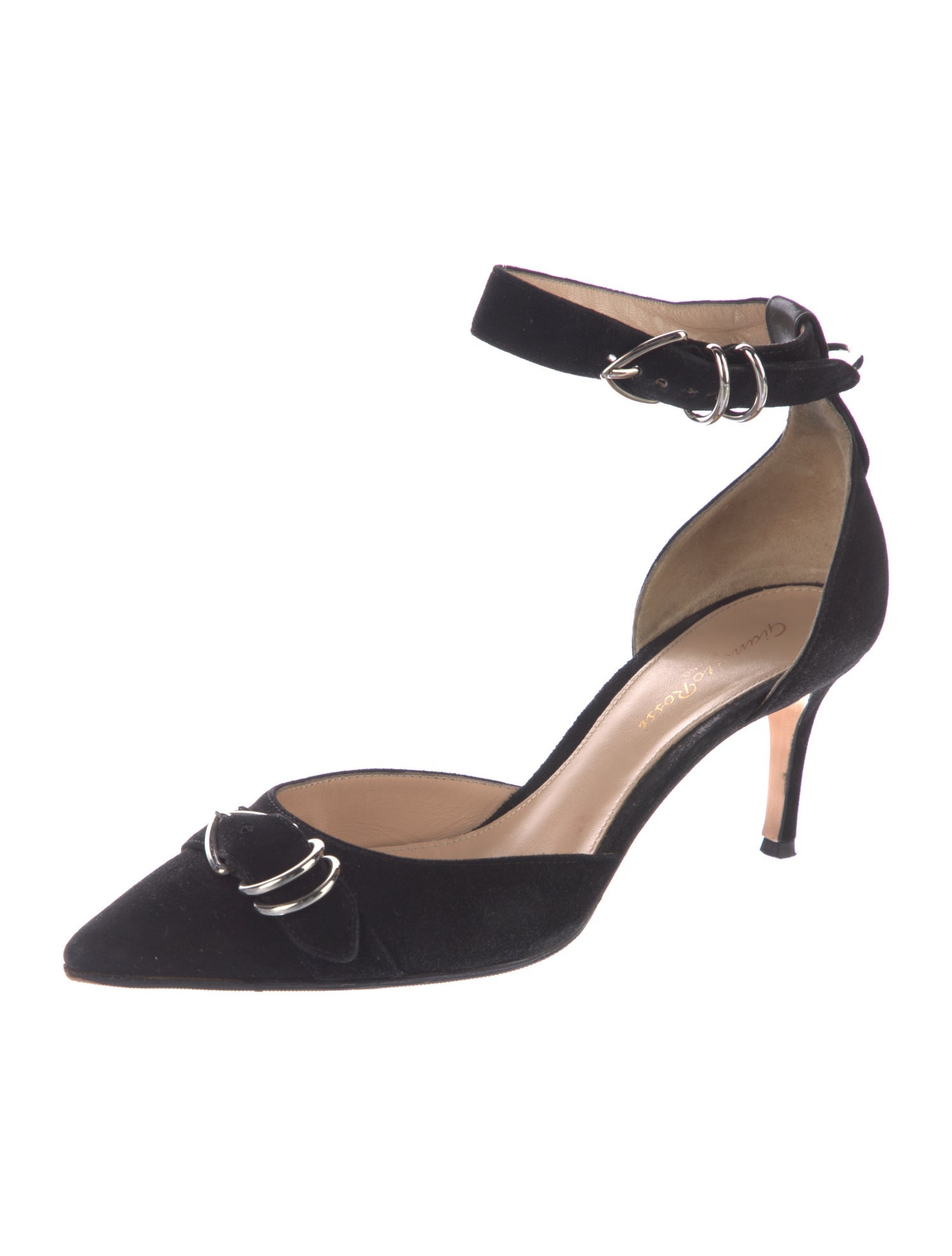Gianvito Rossi Suede D'Orsay Pumps