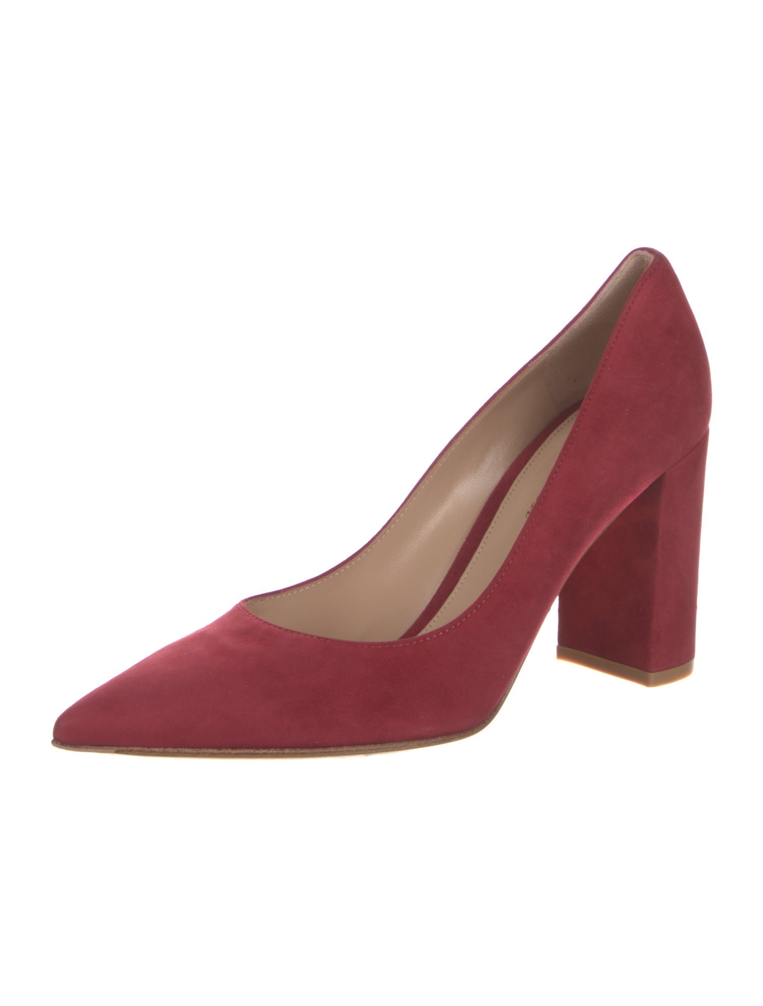 Gianvito Rossi Suede Leather Trim Embellishment Pumps